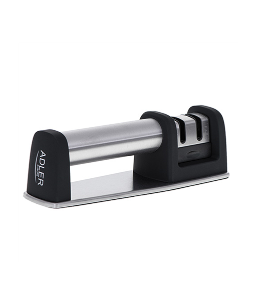 Adler AD 4489 Manual Knife Sharpener - Black/Stainless Steel - 2-Stage Sharpening