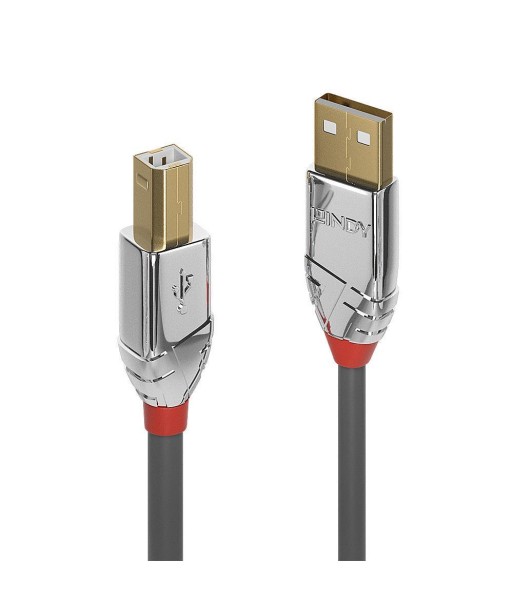 Lindy USB 2.0 кабель A to B 5м - Chrome Series