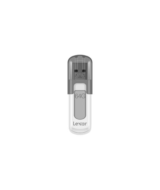 Lexar JumpDrive V100 64GB USB 3.0 Flash Drive - Grey