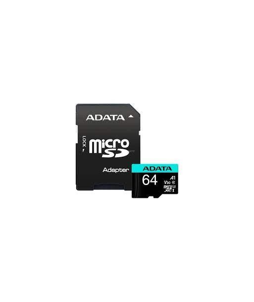 MEMORY MICRO SDXC 64GB W/ADAP./AUSDX64GUI3V30SA2-RA1 ADATA