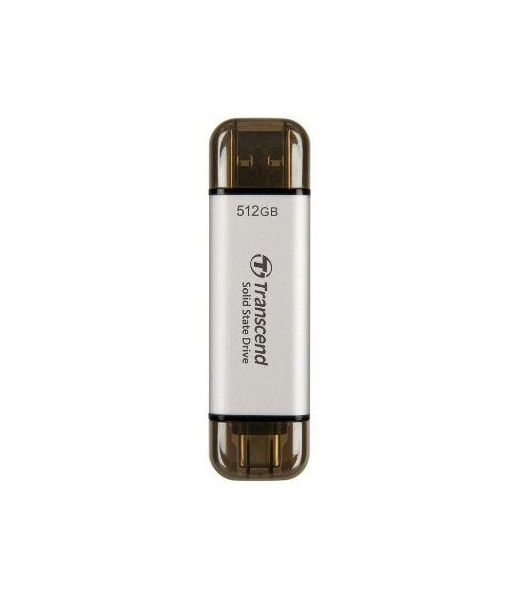 External SSD TRANSCEND ESD300 512GB USB-C Write speed 950 MBytes/sec Read speed 1500 MBytes/sec TS512GESD300S