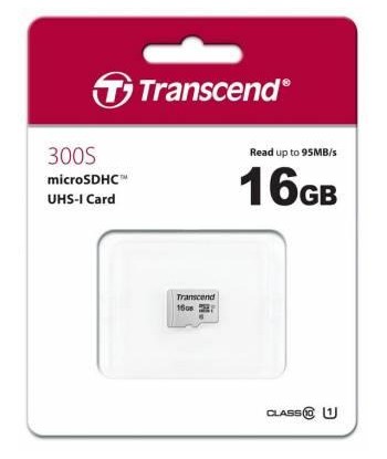MEMORY MICRO SDHC 16GB UHS-I/CLASS10 TS16GUSD300S TRANSCEND