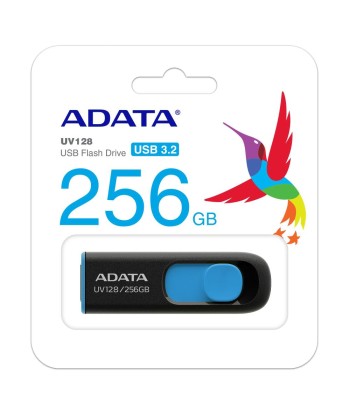 ADATA UV128 256GB USB 3.0 Flash Drive - Black/Blue