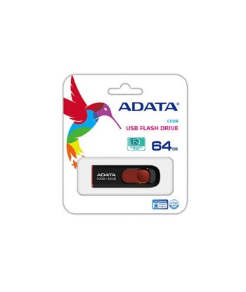 Mälupulk USB2 64GB/BLACK/RED AC008-64G-RKD ADATA