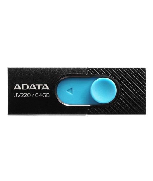 ADATA UV220 64GB USB Flash Drive, Black/Blue ADATA
