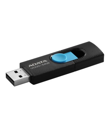 ADATA UV220 64GB USB Flash Drive, Black/Blue ADATA