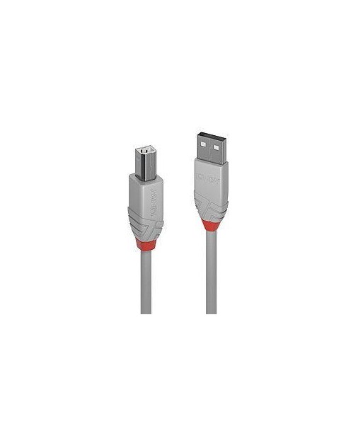 Lindy USB 2.0 A to B Cable - 5m, Anthra Grey Lindy USB 2.0 A to B Cable - 5m, Anthra Grey