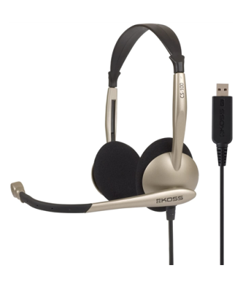 Наушники с микрофоном Koss Headphones CS100USB Wired,, USB Type-A, Noise canceling, Gold