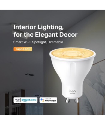 Smart TP-LINK Power consumption 2.9 Watts Luminous flux 350 Lumen 2700 K Beam angle 40 degrees TAPOL610