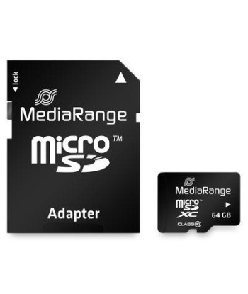 MEMORY MICRO SDXC 64GB C10/W/ADAPTER MR955 MEDIARANGE