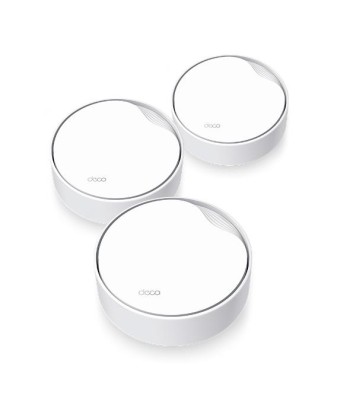 Wireless Router TP-LINK Wireless Router 3-pack 3000 Mbps Mesh Wi-Fi 6 1x10/100/1000M 1x2.5GbE DHCP DECOX50-POE(3-PACK)