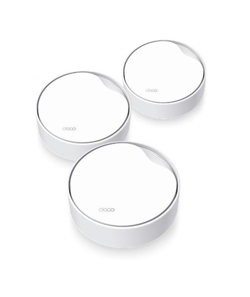 Wireless Router TP-LINK Wireless Router 3-pack 3000 Mbps Mesh Wi-Fi 6 1x10/100/1000M 1x2.5GbE DHCP DECOX50-POE(3-PACK)