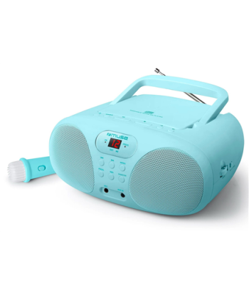 Muse MD-203 KB Portable Sing-A-Long Radio CD Player, Blue Muse