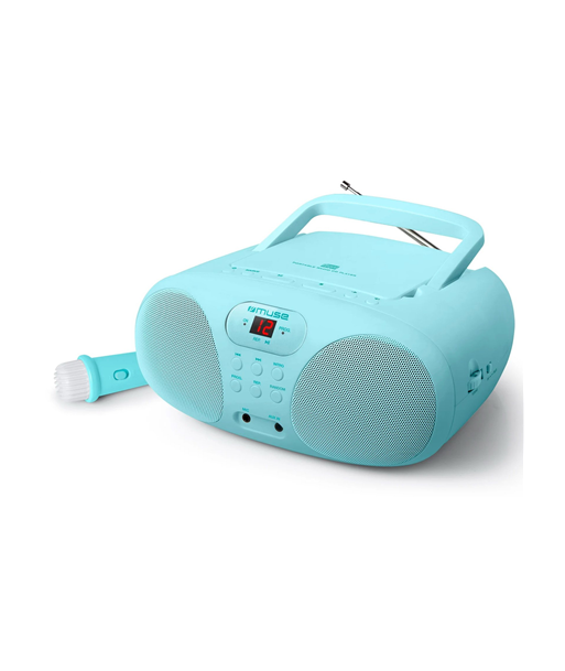 Muse MD-203 KB Portable Sing-A-Long Radio CD Player, Blue Muse