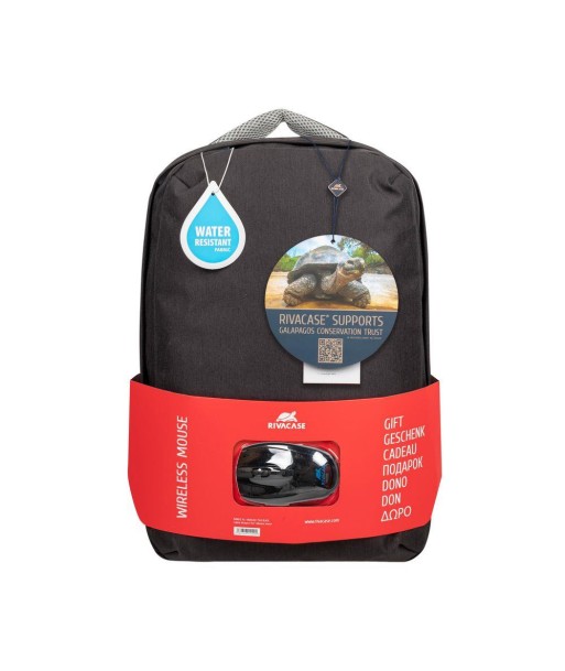 Rivacase 7563 Black 15.6" Laptop Backpack + Mouse
