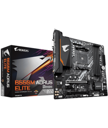 Gigabyte B550M AORUS ELITE 1.0 Processor family AMD, Processor socket AM4, DDR4 DIMM, Memory slots 4, Number of SATA