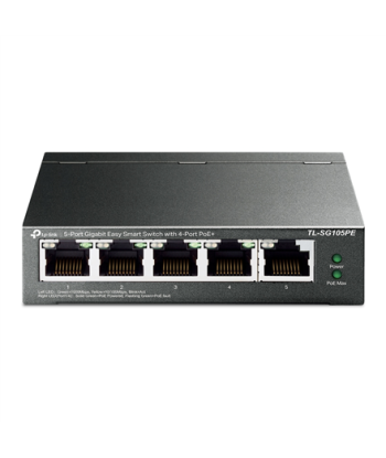 TP-LINK Switch TL-SG105PE Unmanaged, Desktop, 10/100/1000 Mbit/s, Ethernet LAN (RJ-45) ports 5, PoE+ ports quantity 4, Power