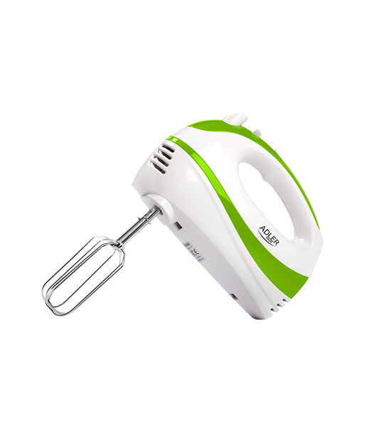 Adler Mixer AD 4205 g Hand Mixer 300 W Number of speeds 5 Turbo mode White/Green