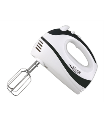 Adler AD 4205b Hand Mixer - 300W, 5 Speeds + Turbo - White/Black
