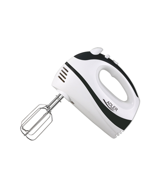 Adler AD 4205b Hand Mixer - 300W, 5 Speeds + Turbo - White/Black