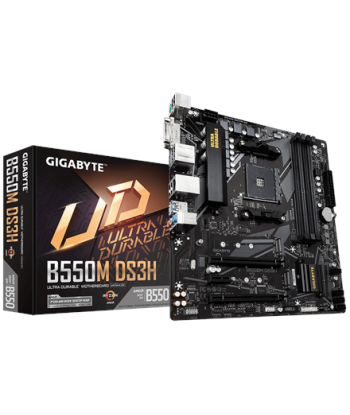 Gigabyte B550M DS3H 1.0 Processor family AMD, Processor socket AM4, DDR4 DIMM, Memory slots 4, Number of SATA connectors 4 x
