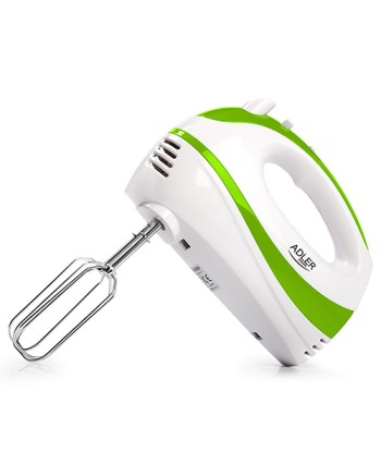 Adler AD 4205 Käsimikser - 300W, 5 Kiirust + Turbo - Valge/Roheline