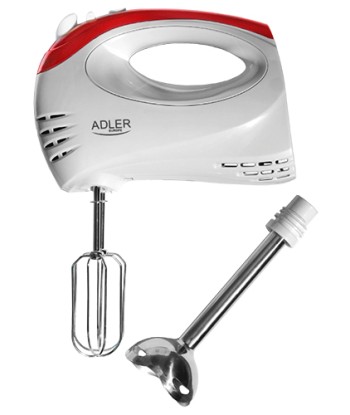 Adler AD 4212 Käsimikser - 300W, 5 Kiirust + Turbo - Valge