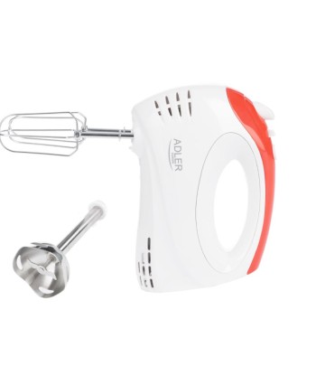 Adler AD 4212 Hand Mixer - 300W, 5 Speeds + Turbo - White