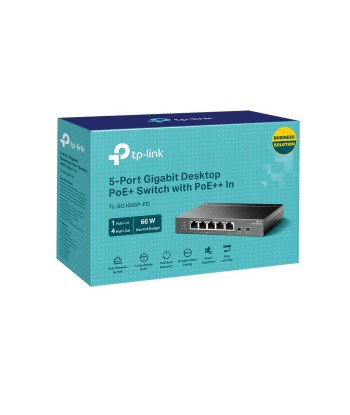 Switch TP-LINK TL-SG1005P-PD Desktop/pedestal 5x10Base-T / 100Base-TX / 1000Base-T PoE+ ports 5 TL-SG1005P-PD