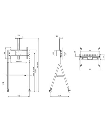 Neomounts NS-M1500WHITE TV Floor Stand for 32-65" TVs - White
