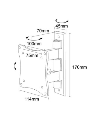 TV SET ACC WALL MOUNT SILVER/10-24" FPMA-W810 NEOMOUNTS