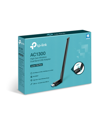 TP-LINK Dual Band USB Adapter Archer T3U Plus 2.4GHz/5GHz, 802.11ac, AC1300, External Antenna, MU-MIMO Technology