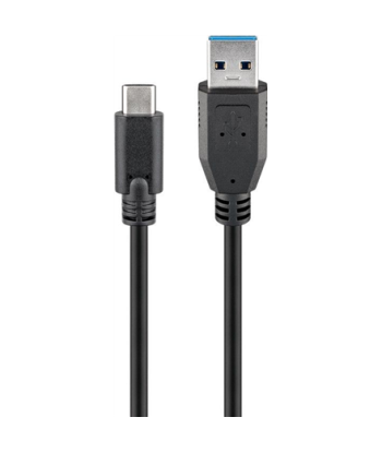 Goobay 71221 USB-C to USB A 3.0 cable, black, 2m