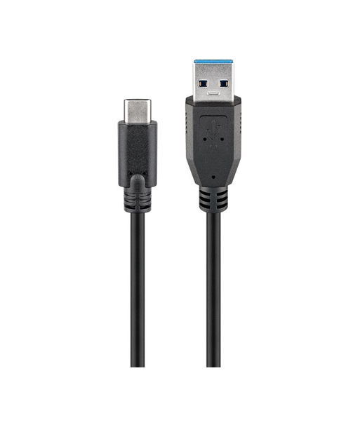 Goobay 71221 USB-C to USB A 3.0 cable, black, 2m