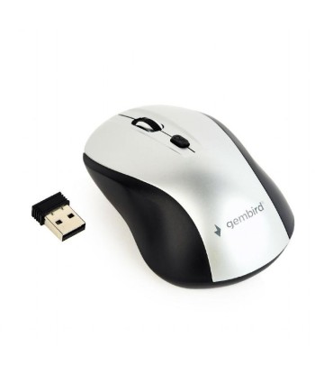 Gembird MUSW-4B-02-BS Wireless Optical Mouse - Black/Silver