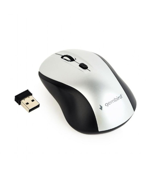 Gembird MUSW-4B-02-BS Wireless Optical Mouse - Black/Silver Gembird MUSW-4B-02-BS Wireless Optical Mouse - Black/Silver