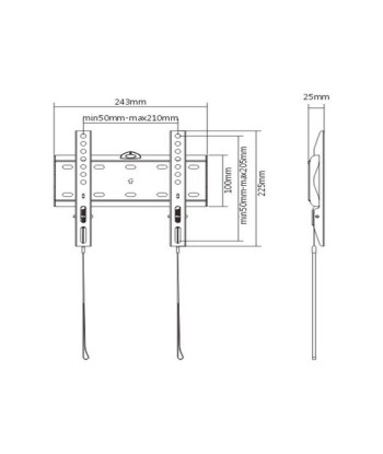 TV SET ACC WALL MOUNT 23-42"/WM-42F-01 GEMBIRD