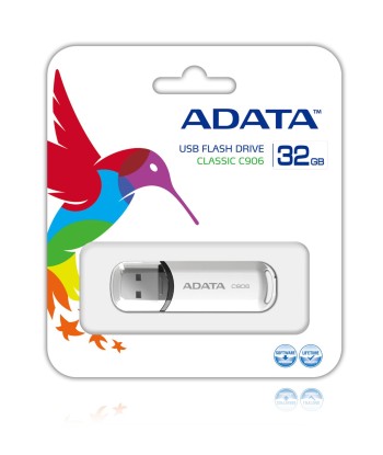 ADATA C906 32GB USB 2.0 Flash Drive - White