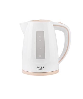 Veekeetja Adler AD 1264 Standard, 2200 W, 1.7 L, Plastic, White, 360° rotational base