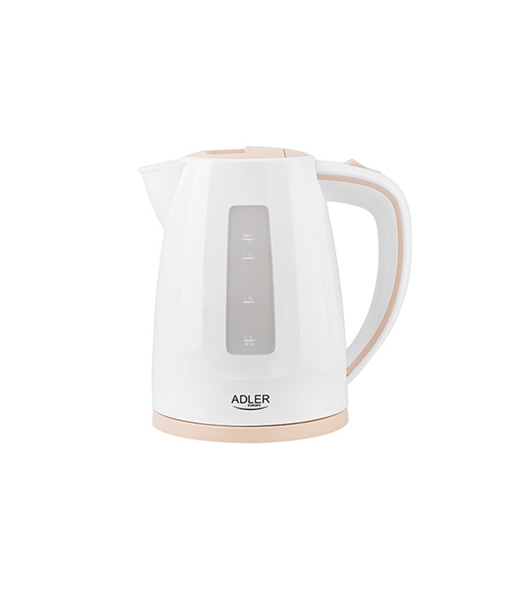 Veekeetja Adler AD 1264 Standard, 2200 W, 1.7 L, Plastic, White, 360° rotational base