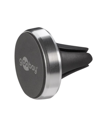 Goobay Magnetic Smartphone Mount - Slim, Stylish, and Secure (35mm) - Black/Silver