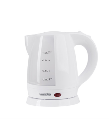 Mesko MS 1276 Standard, Plastic, White, 1600 W, 360° rotational base, 1 L