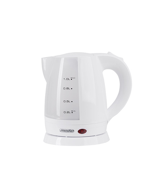 Veekeetja Mesko MS 1276 Standard, Plastic, White, 1600 W, 360° rotational base, 1 L