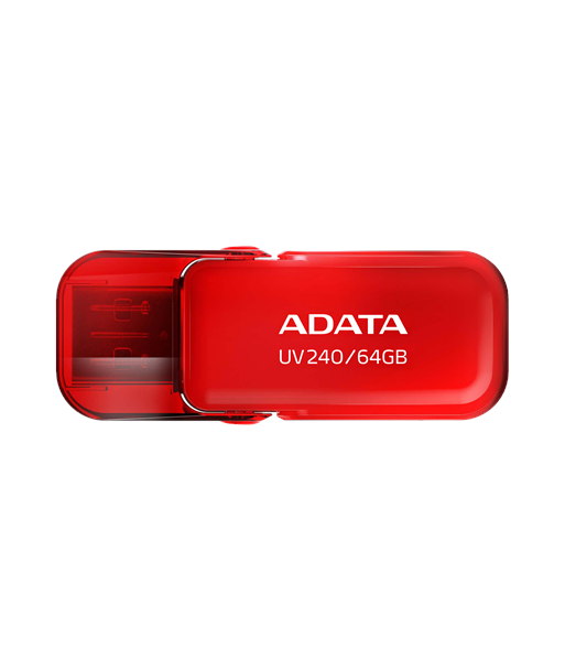 ADATA UV240 64GB USB Flash Drive, Red ADATA