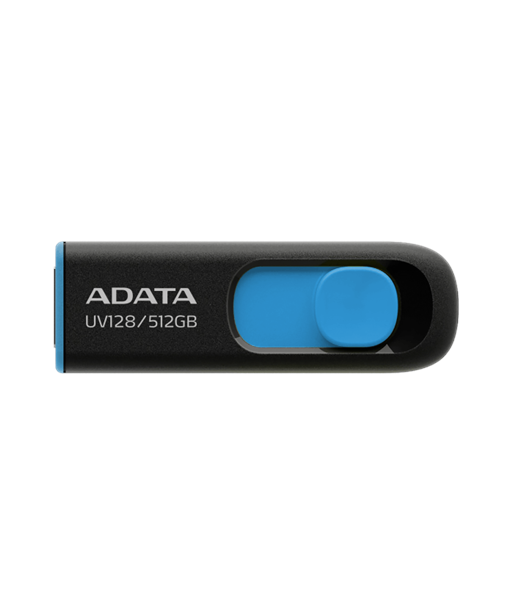 ADATA AUV128 512GB USB 3.2 Gen 1 Флешка - Черный/Синий ADATA AUV128 512GB USB 3.2 Gen 1 Флешка - Черный/Синий
