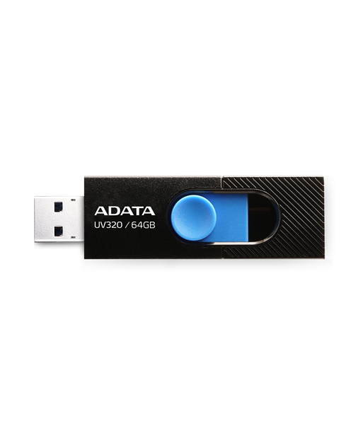 ADATA AUV320 64GB USB Flash Drive, Black/Blue ADATA