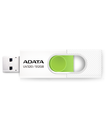 ADATA AUV320 512GB USB Flash Drive, White/Green ADATA