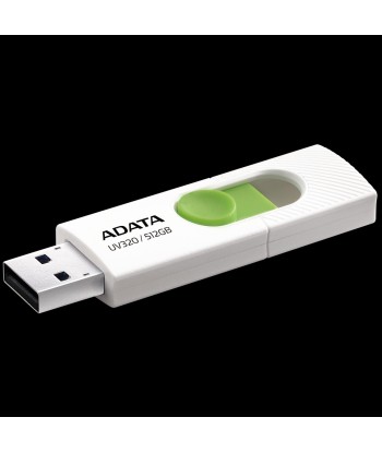 ADATA AUV320 512GB USB Flash Drive, White/Green ADATA