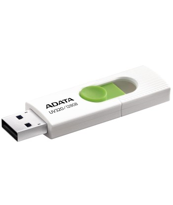 ADATA AUV320 128GB USB Flash Drive, White/Green ADATA