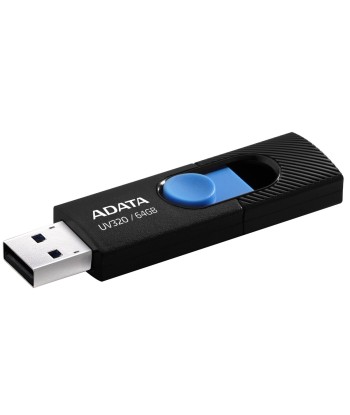 ADATA AUV320 64GB USB Flash Drive, Black/Blue ADATA